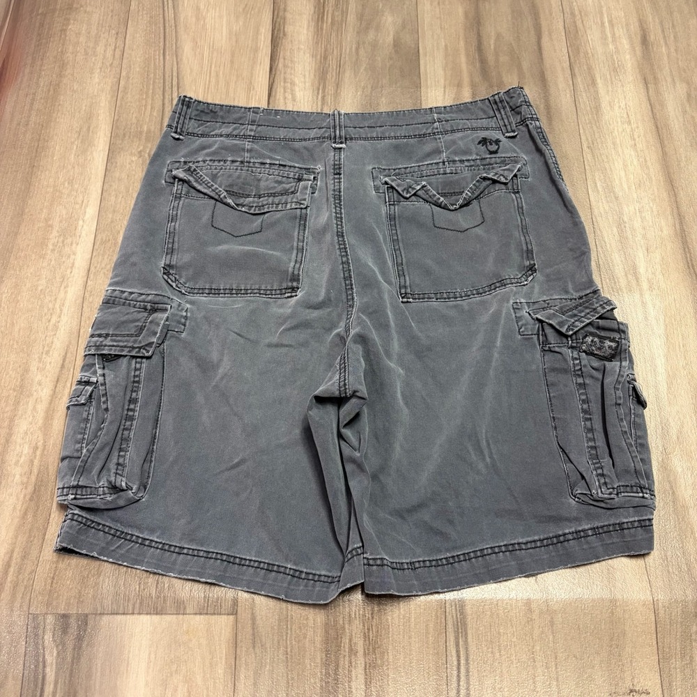 Unionbay Mens Cargo Shorts Size 34 Gray Cotton Multi Pocket Casual Relaxed Fit